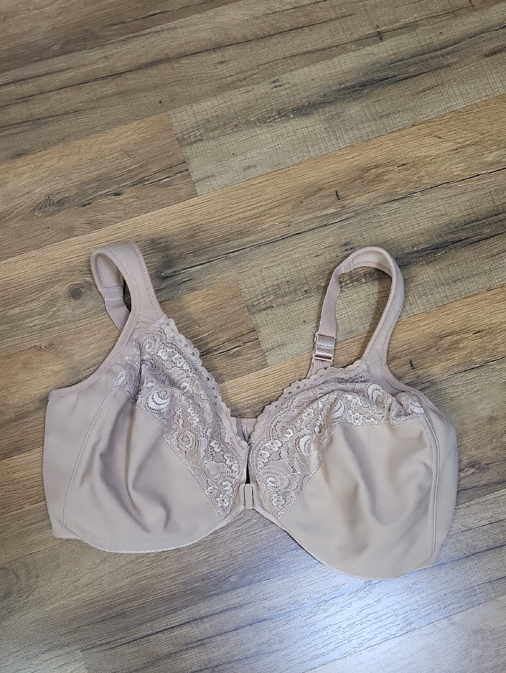 GLAMORISE Tan Wonderwire Front Closure Underwire Bra 1245 Cappuccino- 42F